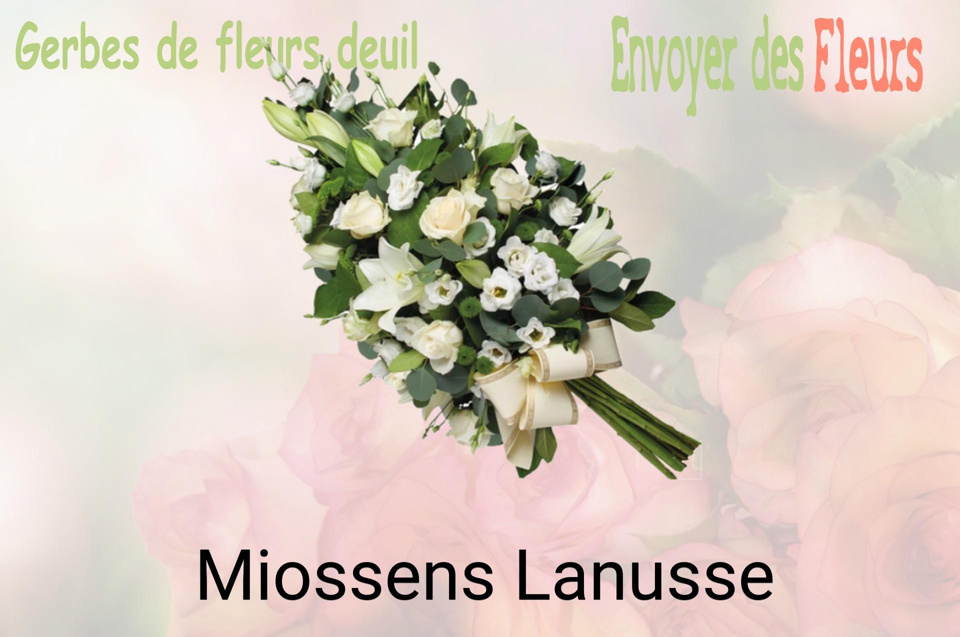 Gerbe de fleurs de deuil livrée à Miossens-Lanusse